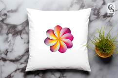 Plumeria Gradient Flowers Clipart Sublimation PNG Product Image 3