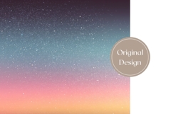 Abstract Tumbler Wrap, Glitter Sky Tumbler Sublimation Product Image 3