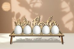 Happy Easter Eggs Holder Laser Cut | Glowforge | SVG Product Image 1