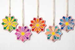 Rangoli flower mandala plywood base laser cut file bead sort Product Image 3