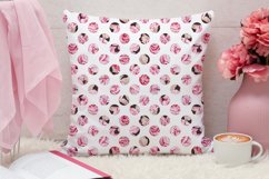 Polka Dot Watercolor Roses Seamless Pattern Product Image 3