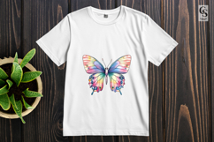 Rainbow Watercolor Butterfly Clipart Sublimation PNG Product Image 3