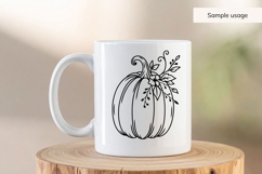 Hand Drawn Floral Pumpkin SVG Product Image 3