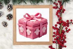 Pink Christmas Crochet Clipart, Christmas PNG Product Image 3