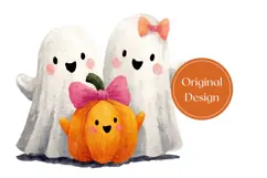 Watercolor Halloween Ghost Tumbler, Funny Halloween Tumbler Product Image 3