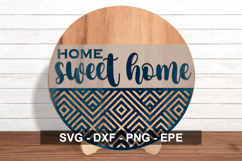 Home Sweet Home Round Sign SVG Product Image 3