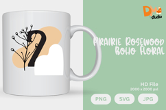 Prairie Rosewood Boho Floral Monogram Product Image 1
