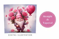 Valentines Tumbler Sublimation, Love Gnome Tumbler Design Product Image 3