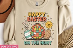 Happy Easter On The Hunt PNG, Retro Easter Sublimation PNG Product Image 3