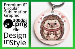Trendy Round Design for Keychain Art , Valenines Animals Product Image 1