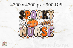 Spooky Nurse PNG, Cute Halloween Stethoscope Sublimation Product Image 2