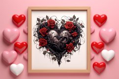 Gothic Valentines Day Clipart, Valentine Skeleton Product Image 3