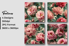 Pink Peony Flowers Digital Paper Product Image 3