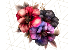 Gothic Floral PNG, Dark Aesthetic Flowers Clipart Print Product Image 3