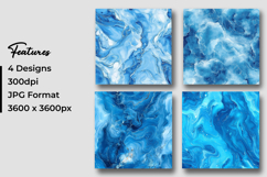 Blue Marble Texture Digital Paper Product Image 3