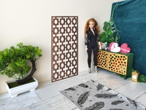 Dressing screen dollhouse miniature furniture partition Product Image 3