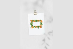 Orange wedding invitation frame clipart #w140 Product Image 3