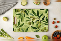 Green Olives Garden Cutting Boards sublimation Design Product Image 3