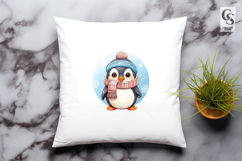 Cute Winter Penguin Clipart Sublimation PNG Product Image 3