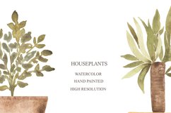 Watercolor Houseplants clipart set Product Image 3