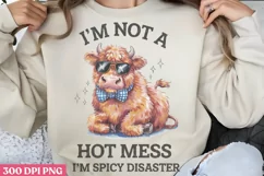 I'm not a hot mess PNG, Funny Animal Sublimation PNG Product Image 3