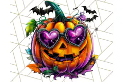 Pumpkin Party Halloween Clipart PNG, Cute Spooky Elements Product Image 3