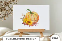 Watercolor Autumn Pumpkins png Product Image 3