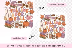 Retro Cozy Fall Clipart - Cute Pumpkin Sublimation Graphics Product Image 3