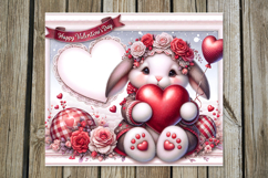 Valentine Rabbit | 4 love Skinny tumbler designs Product Image 3