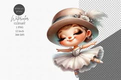 Gnome girl clipart, Gnome ballerina Product Image 1