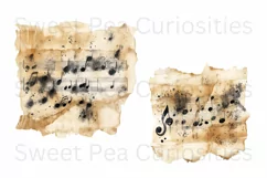 Music Notes. Overlay, Ephemera, PNG, Clipart, Watercolor Product Image 3