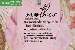 Mother Definition SVG | Mother&#039;s Day SVG Design Product Image 4