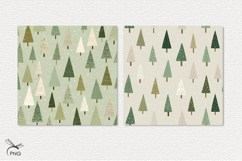 Christmas trees digital paper, background clipart Product Image 3