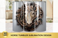 Horse Tumbler Sublimation Design Product Image 1
