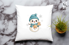 Cute Snowman Cookie Clipart Sublimation PNG Product Image 3
