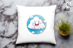 Cute Cloud clipart sublimation png Product Image 3