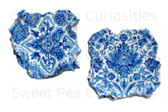 Blue Toile, Ephemera, PNG, Clipart, Junk Journal, flowers Product Image 3