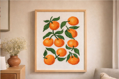 Cross stitch oranges retro eclectic pattern digital file emb Product Image 3
