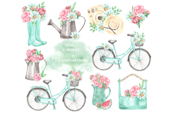 Summer time watercolor set. Country Product Image 3