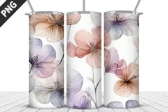 Flowers Tumbler Wrap | Sublimation Design | Tumbler PNG Product Image 1