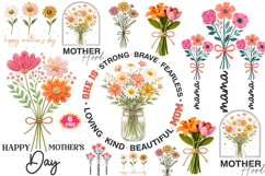 Mother's Day PNG, She is Mom PNG, Boho Mama Floral PNG, Mama Product Image 6
