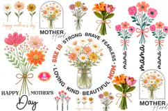 Mother's Day PNG, She is Mom PNG, Boho Mama Floral PNG, Mama Product Image 6