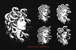 10 Bundle Dark Art Medusa Women Snake Head Mythology God Product Image 5