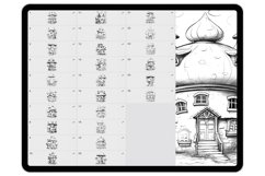 26 Procreate Mushroom Huts Stamp Brushes Product Image 5
