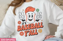 It's baseball y'all PNG,Retro Baseball Png Product Image 3