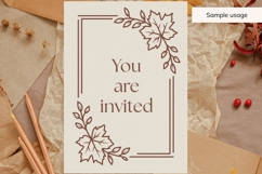 Hand Drawn Fall Leaves Rectangle Frame SVG Product Image 3