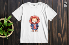 Patriotic Lion Shirt Clipart PNG Product Image 3
