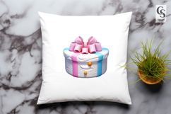 Cute Pastel Gift Box and Cake Clipart Sublimation Png Product Image 3