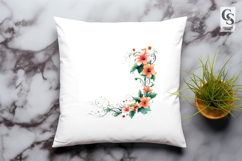 Tropical Floral Corner Clipart Sublimation PNG Product Image 3
