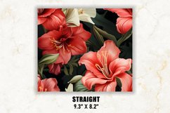 Amaryllis Flower Tumbler Wrap | Flower Tumbler Sublimation Product Image 3